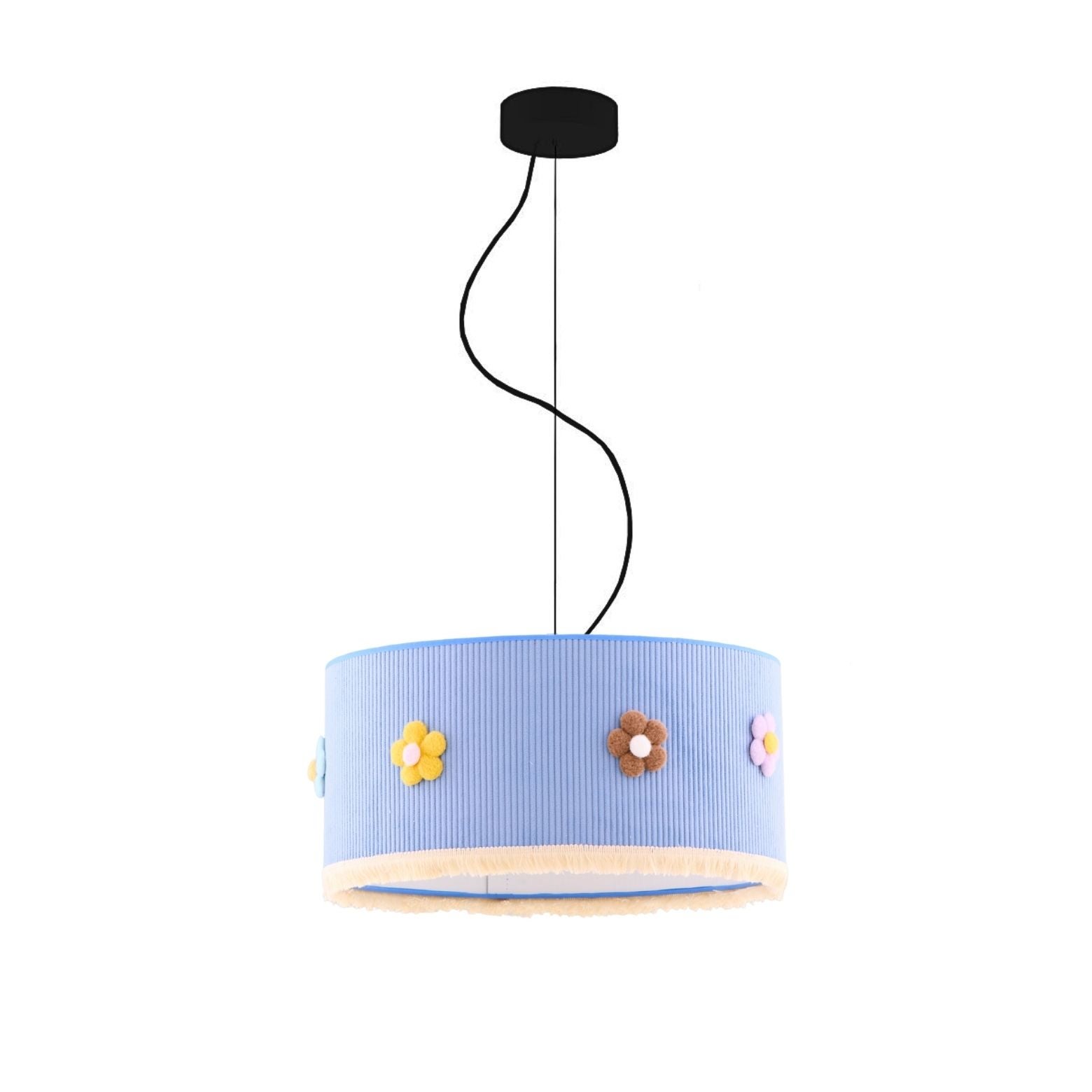 Lampa sufitowa żyrandol lampa wisząca z abażurem walec 40 cm FLORA