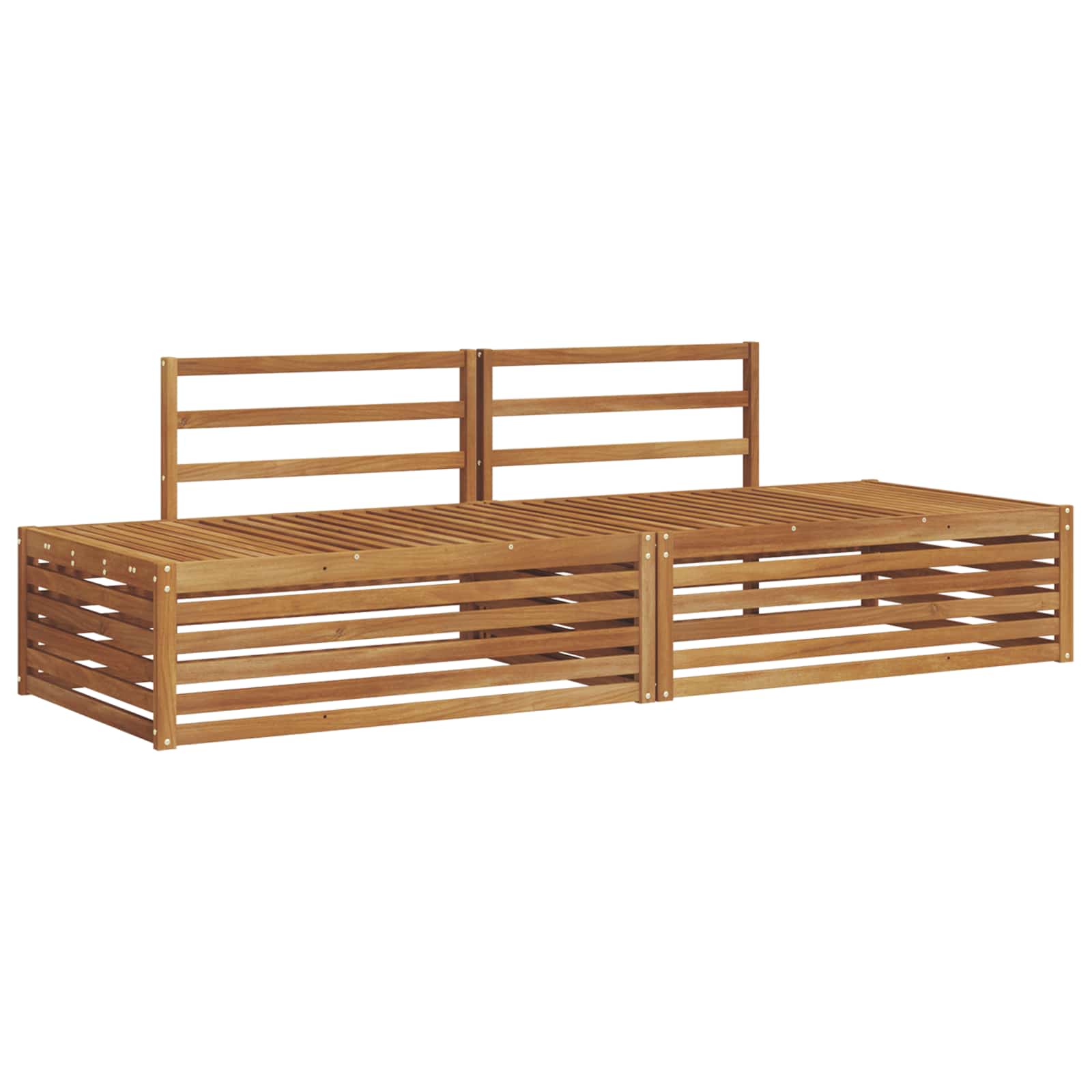 Zestaw sof na zewnątrz Naturalny 203,5 x 83 x 73 cm