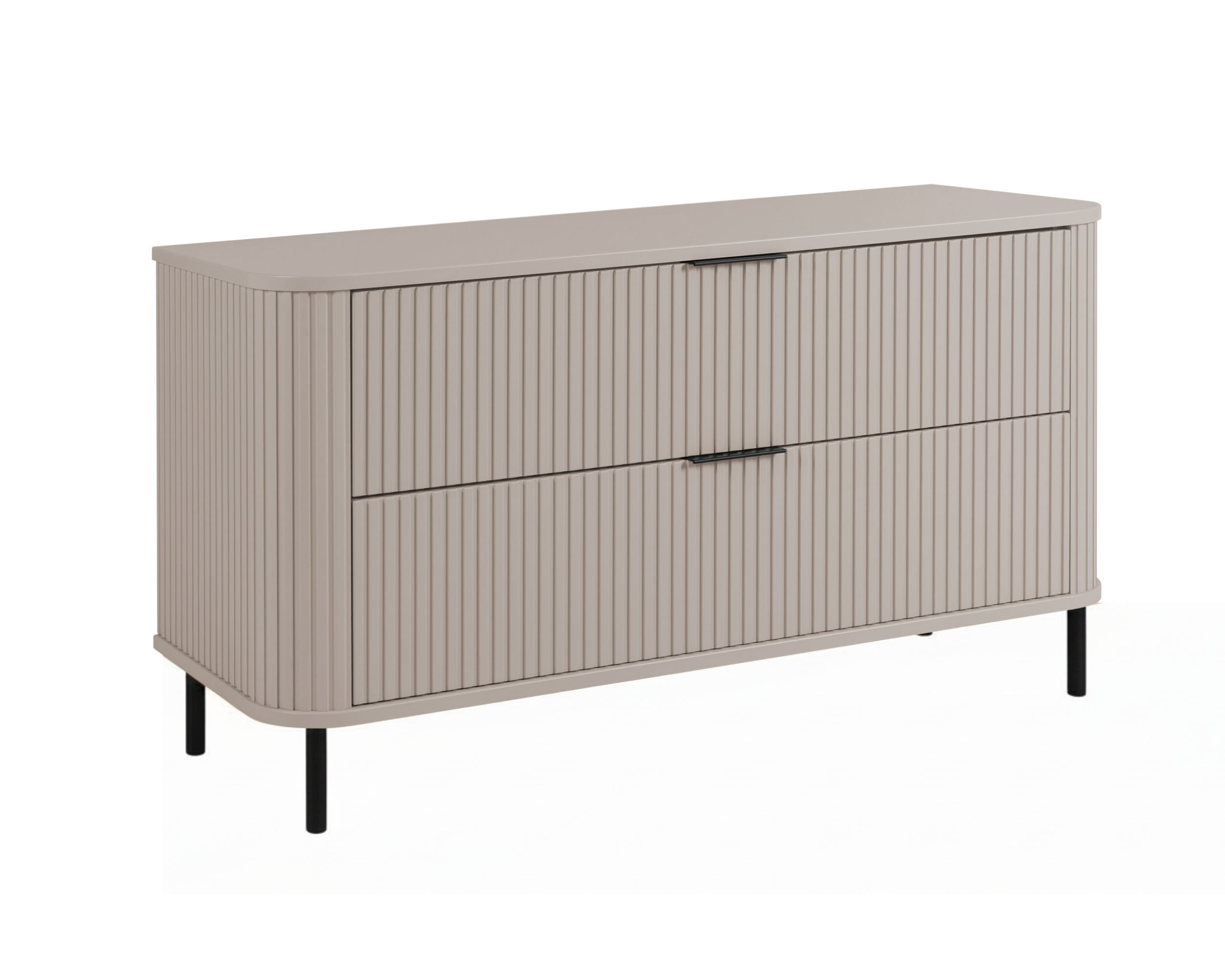 Szafka łazienkowa stojąca z szufladami i metalowymi nóżkami, kolor Kaszmir, uchwyt czarny, nóżki czarne, 120 x 41,5 x 66,7 cm