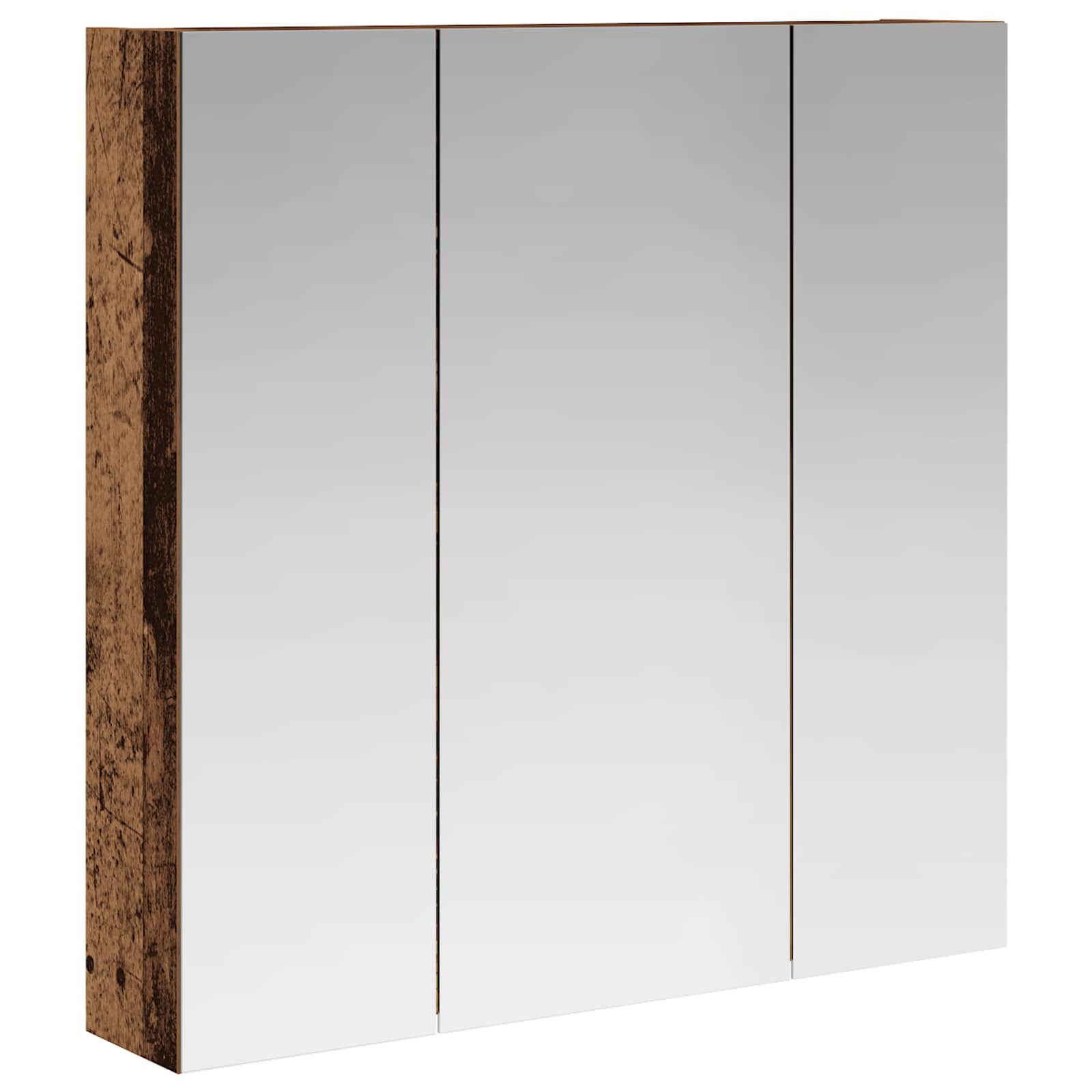 Szafka z lustrem do łazienki Stare drewno 70 x 14,5 x 70 cm