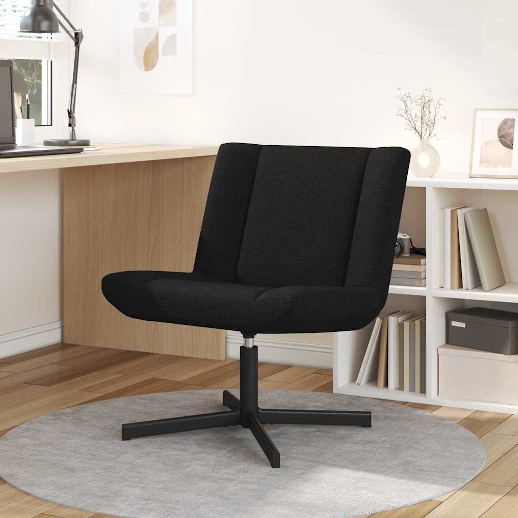 Fotel obrotowy Czarny 63 x 75 x 76 cm tkanina vidaXL