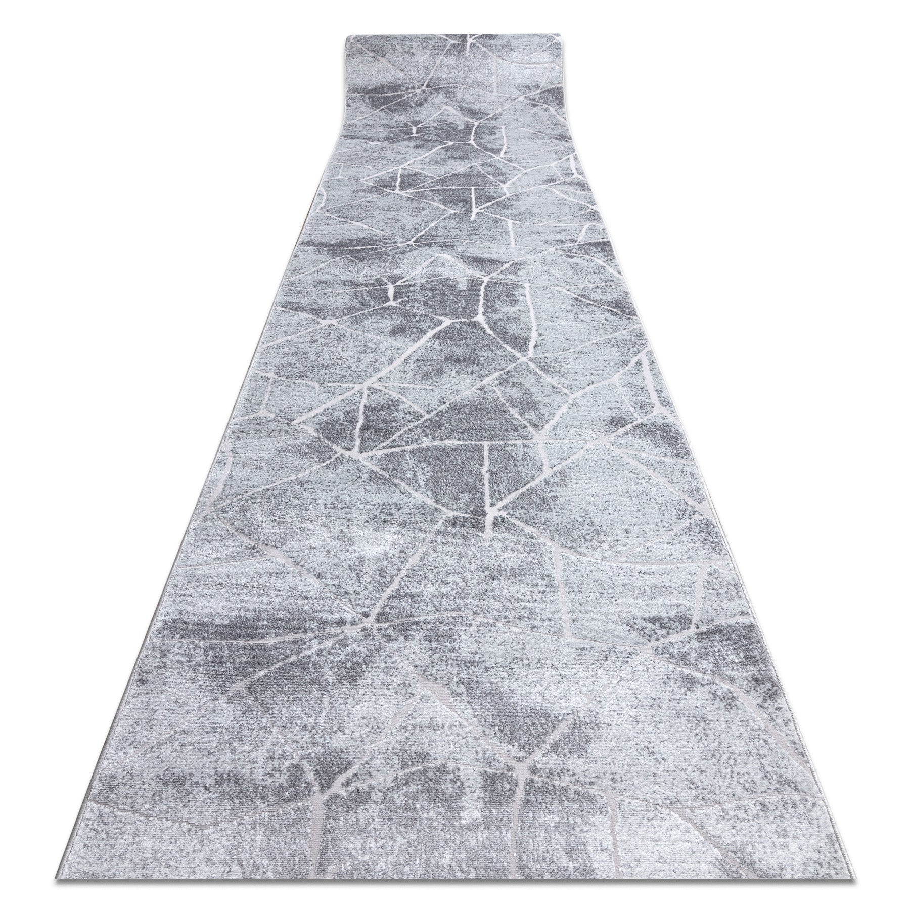 Chodnik Strukturalny MEFE 2783 Marmur dwa poziomy runa szary 100 cm 100x590 cm