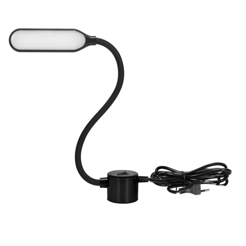 Elastyczna lampa robocza LED typu gęsia szyja do maszyny do szycia z podstawą magnetyczną do stołu warsztatowego, tokarki, wiertarki