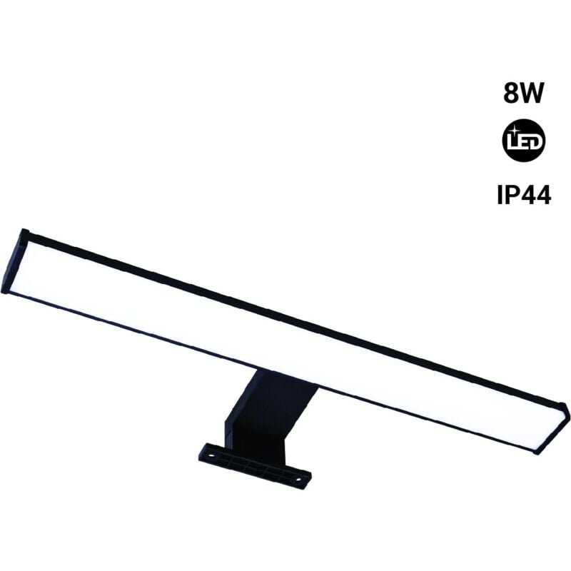 Lampa lustrzana LED do łazienki 8 W – Biel neutralna – Czarna