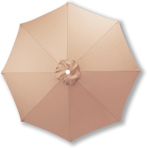 Pokrowiec zapasowy na parasol, 6 żeber, 2,7 m, wodoodporny, odporny na promieniowanie UV, materiał zapasowy, khaki