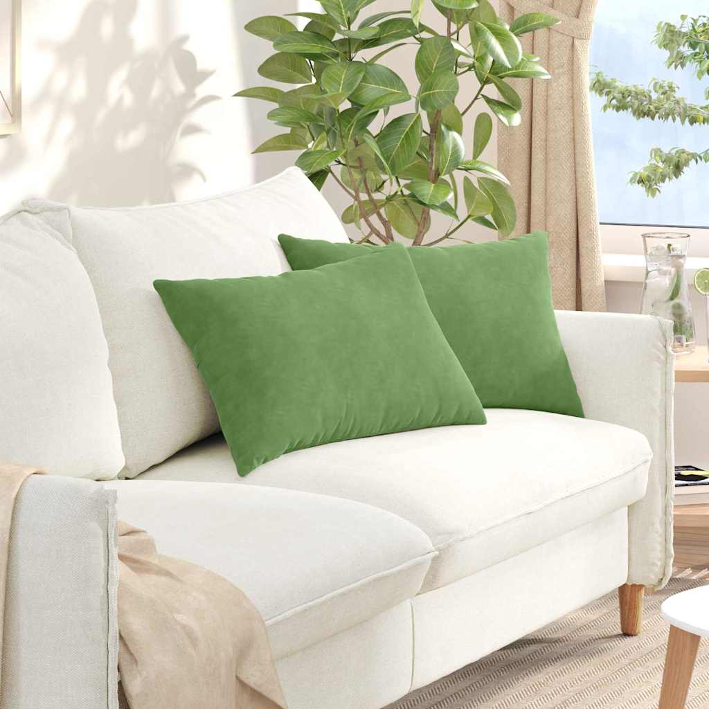 Poduszki na sofę 2 pcs jasnozielony 60 x 40 cm vidaXL