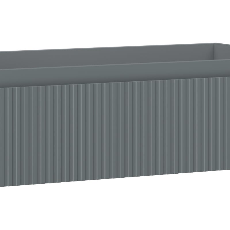 Mexen Rivel szafka łazienkowa podumywalkowa 80 cm, 1 szuflada, ryflowana , grafit mat - 91A20-08023-1-BF66