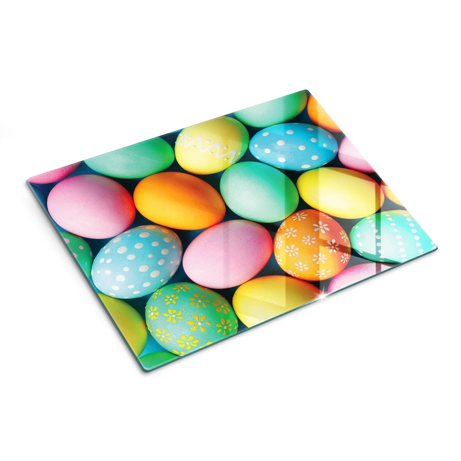 Szklana deska do krojenia szkło hartowane dekoracyjny nadruk - Pisanki - 30x40 - Tulup