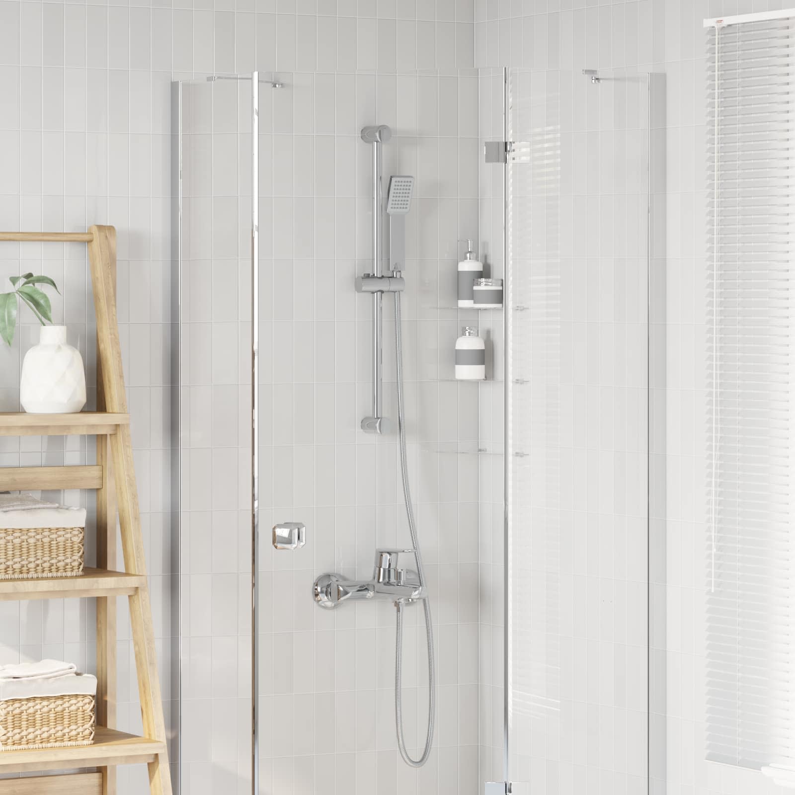 Zestaw systemu prysznicowego chromowany 70 cm Stal nierdzewna vidaXL