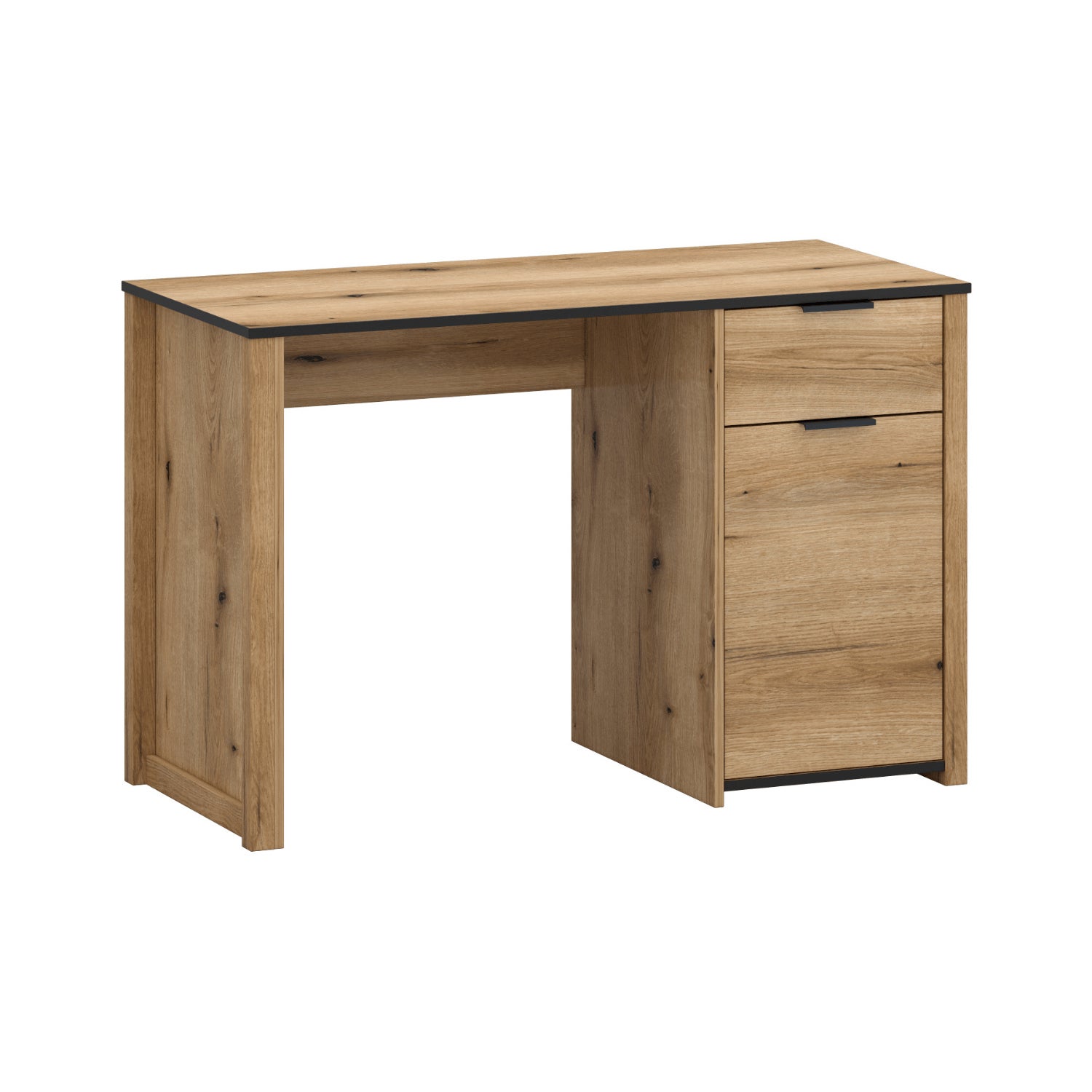 Biurko Gabinetowe z Szufladą VERVE 120 cm do Biura Dąb Evok