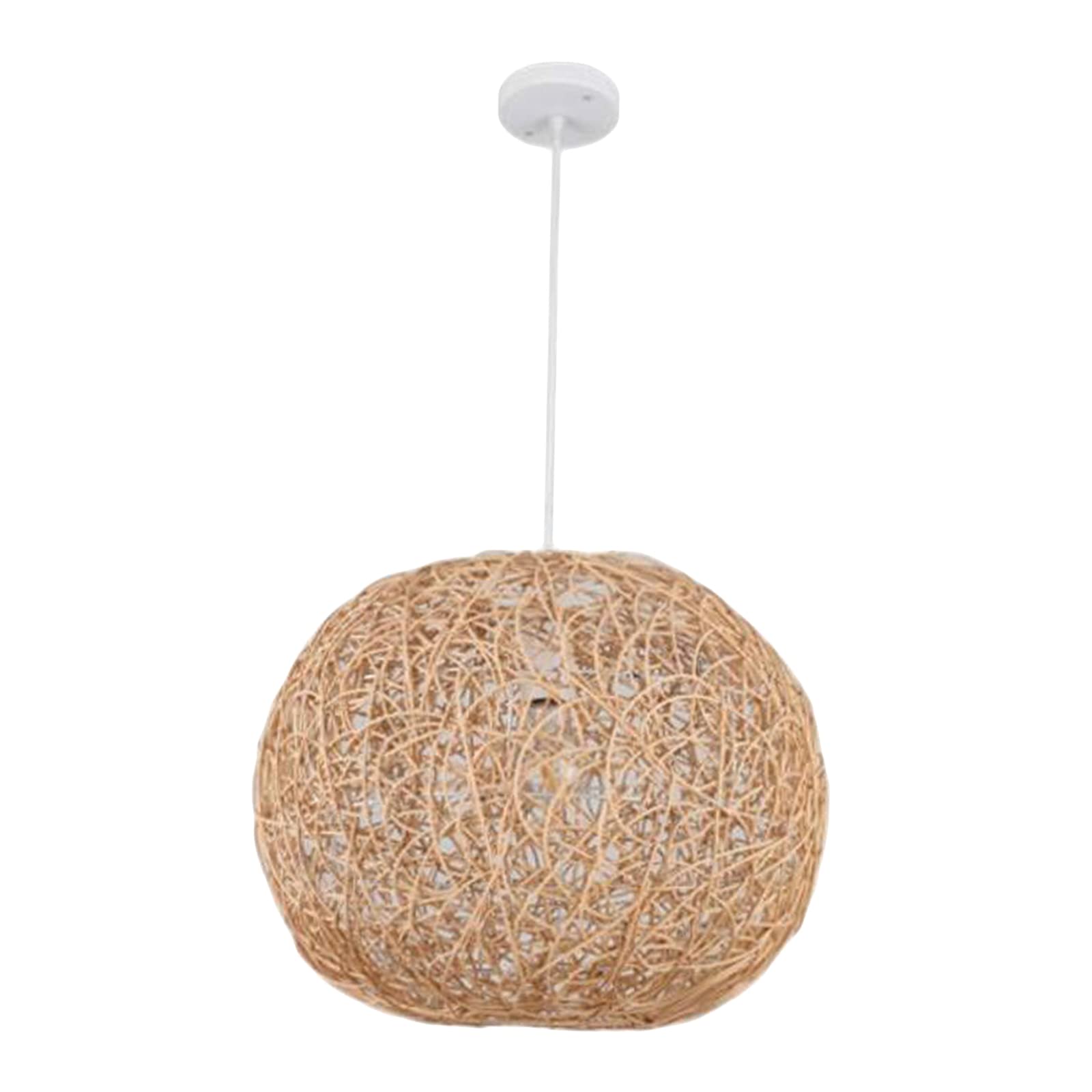 Lampa wisząca z rattanu, lampa wisząca z żarówką, ręcznie robiona, dekoracje do domu, sypialni