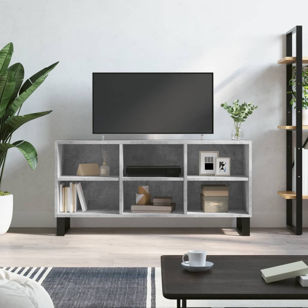 vidaXL Szafka TV, szarość betonu, 103,5x30x50 cm