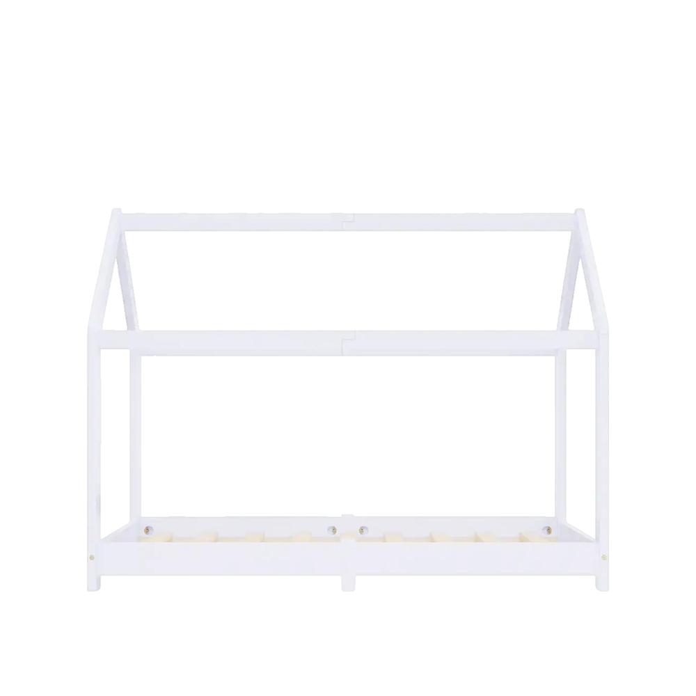 Rama łóżka dziecięcego vidaXL Lite drewno sosnowe 70x140 cm Biała wytrzymała