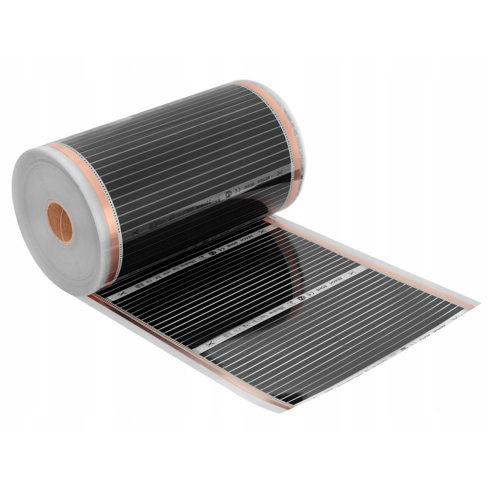 Zestaw folii grzewczych na podczerwień IR SILVER 160W 30m²,szer.50cm + Leo Czarny