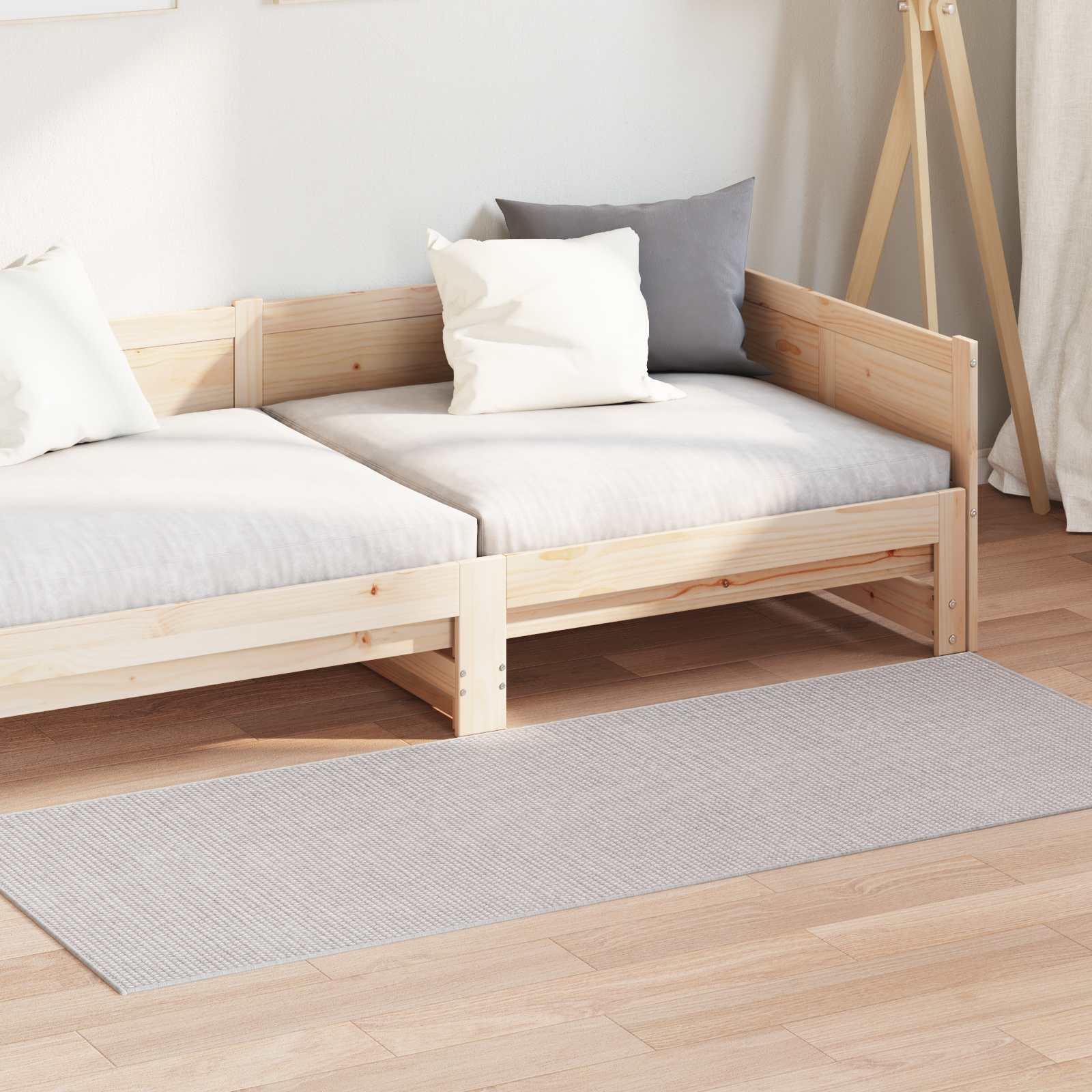 Dywany pokojowe Prostokątny LUGO Kremowy 150 x 80 cm Poliester vidaXL