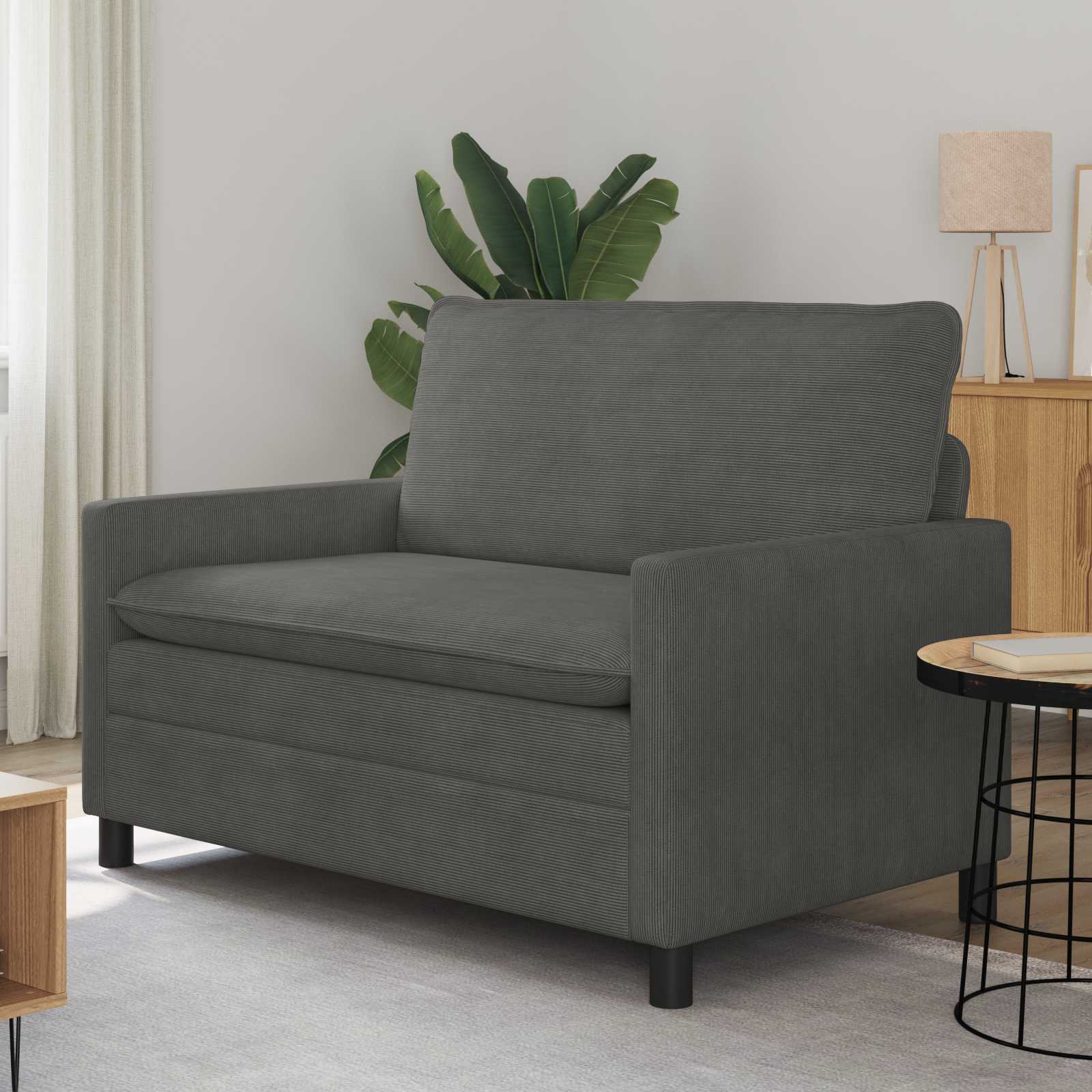 Sofa ciemnoszary 126 x 81 x 87,5 cm tkanina vidaXL