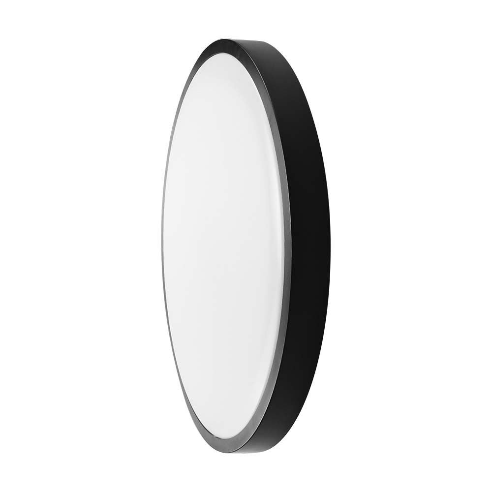 Plafon Vt-8630B okrągły czarno-biały LED 36W 3000K 3820lm wym: 6,1 x 35 cm IP44 tworzywo sztuczne V-TAC