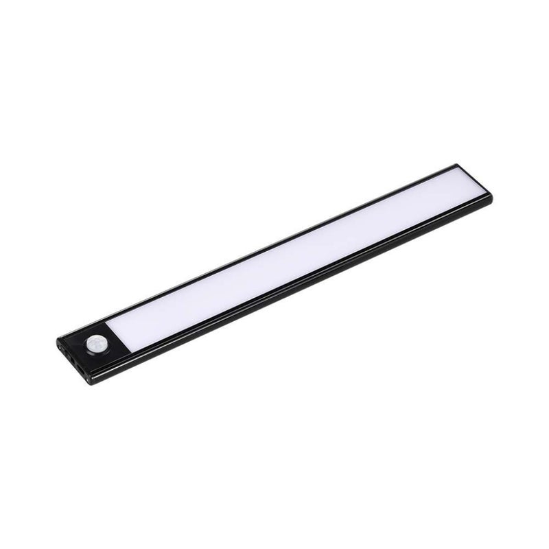 Lampa LED do szafy 2W z akumulatorem, z czujnikiem ruchu PIR Micro-USB, czarna, 3000K, IP20