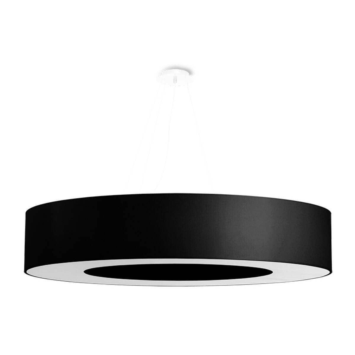Lampa wisząca okrągła czarna Ø90 cm SATURNO 8xE27 15W SL.0796 Sollux Lighting