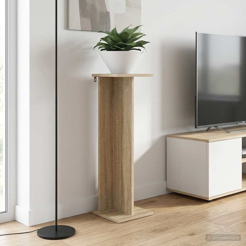 Stojak na rośliny 2 pcs Dąb Sonoma 25 x 25,5 x 80,5 cm vidaXL