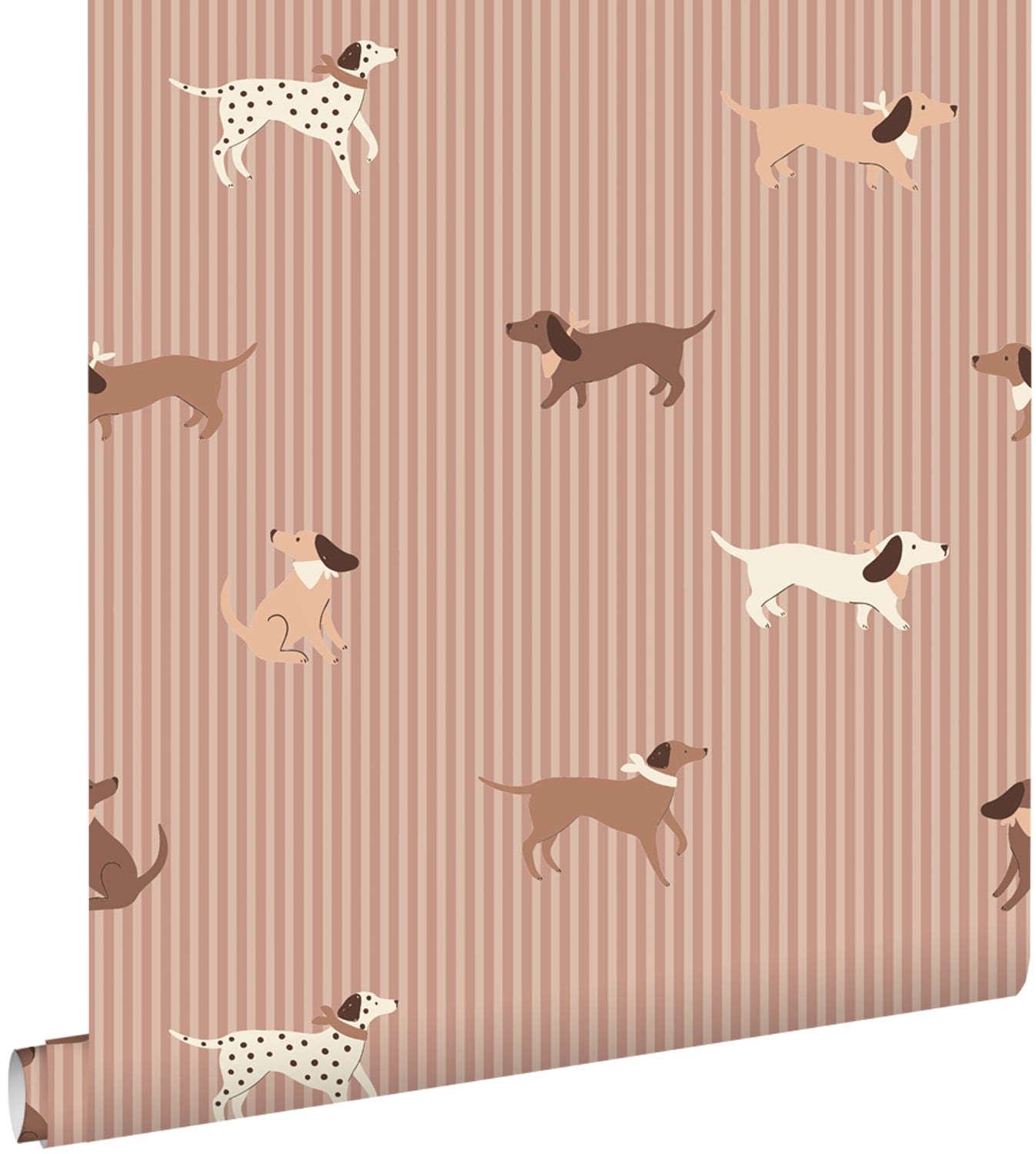 Tapeta psy stary róż - 50 x 900 cm - ESTAHOME