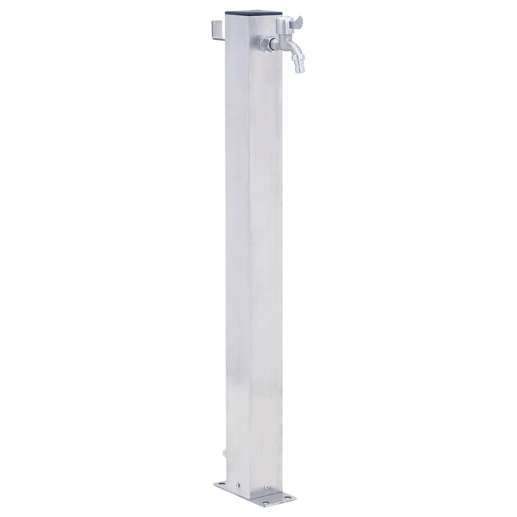 Kran ogrodowy na kwadratowym słupku, 40 cm, stal nierdzewna vidaXL