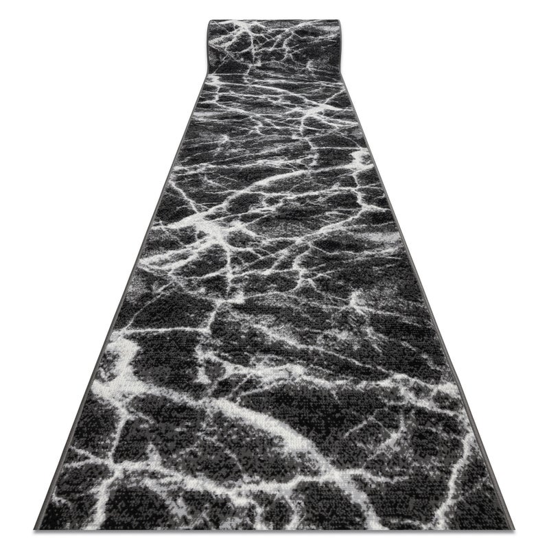 CHODNIK BCF MORAD Marmur antracyt / czarny 90 cm 90x820 cm