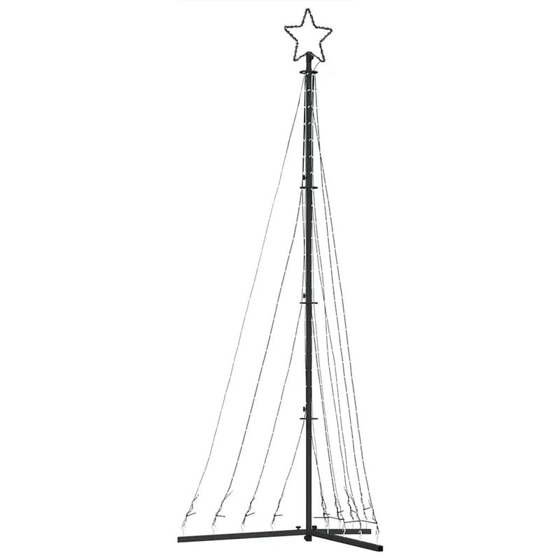 Choinka LED Zimna Biel 250 cm 447 LED na Zewnątrz Dekoracja Świąteczna