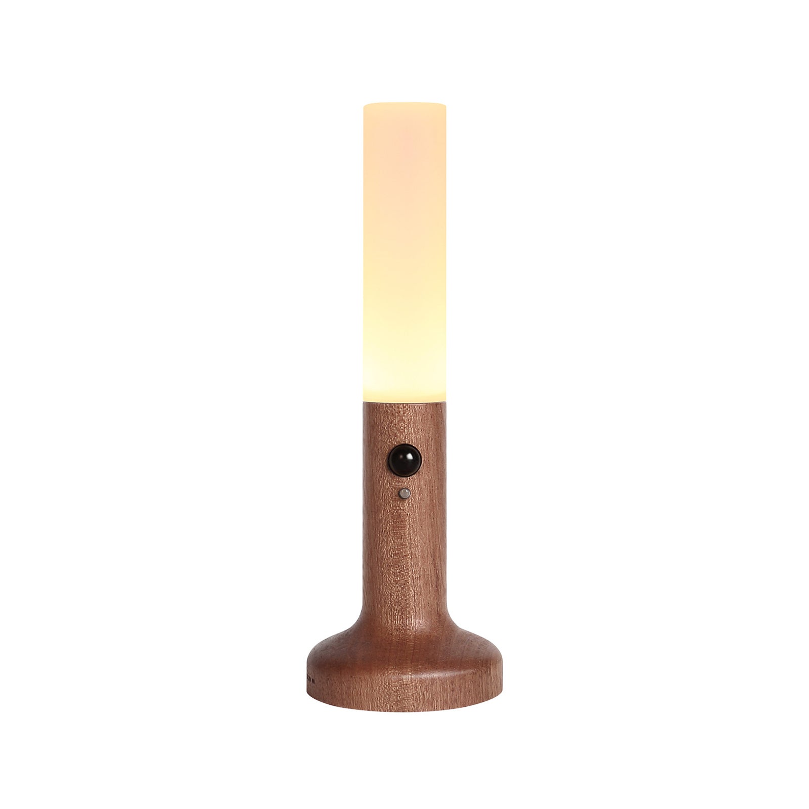 Inteligentna lampa stołowa/ścienna z czujnikiem ruchu, lite drewno, akumulatorowa, LED, ciepłe białe światło otoczenia
