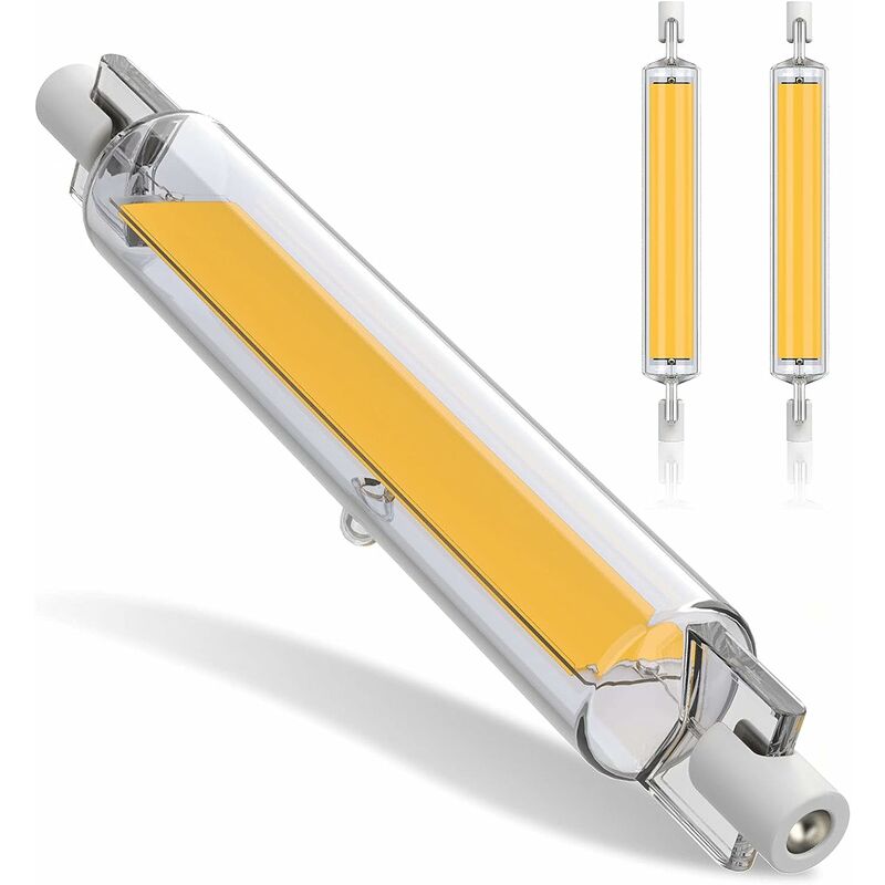 Żarówki LED R7S 20 W, 118 mm, ściemnialne, ciepła biel 3000 K, 2000 lm, żarówki COB z podwójną końcówką, żarówki LED R7S 118 mm, kąt wiązki 360°, prąd
