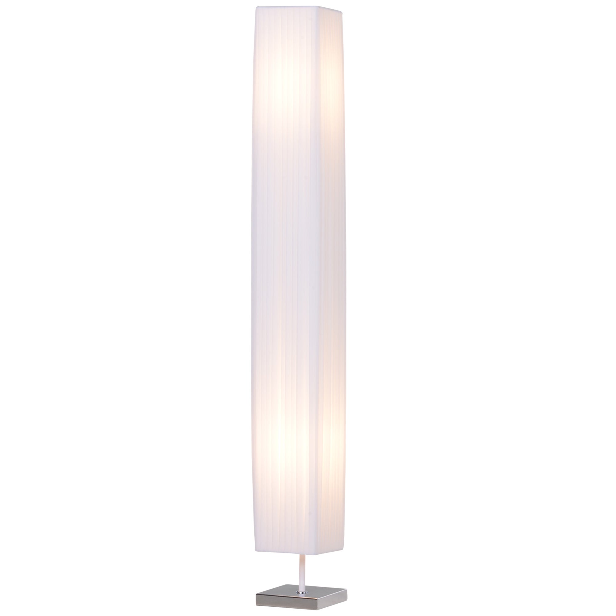 Nowoczesna lampa podłogowa do salonu z włącznikiem, biała stal