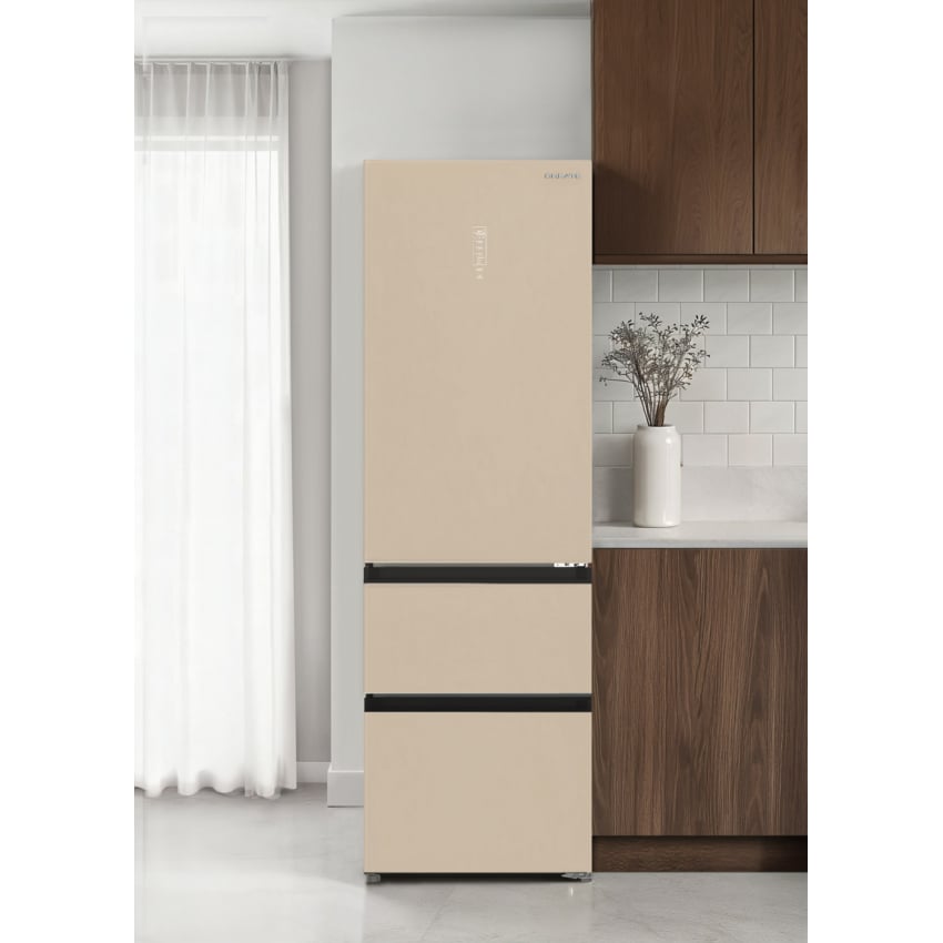 CREATE - FRIDGE STUDIO COMBI PRO FLEX 401 - Lodówka 401L No Frost w stylu włoskim z Space Pro i Care+ - Sable