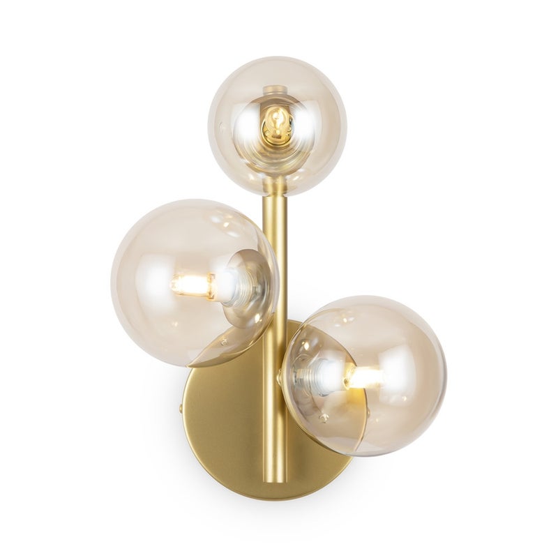 Lampa ścienna złota, szklane kule Dallas Maytoni MOD545WL-03G
