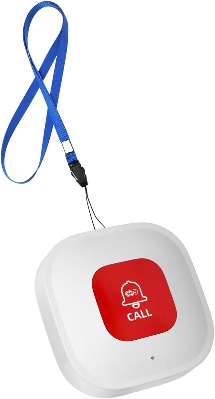 Przycisk alarmowy Wi-Fi SOS dla seniorów, inteligentny alarm z funkcją połączenia alarmowego, system bezpieczeństwa domowego