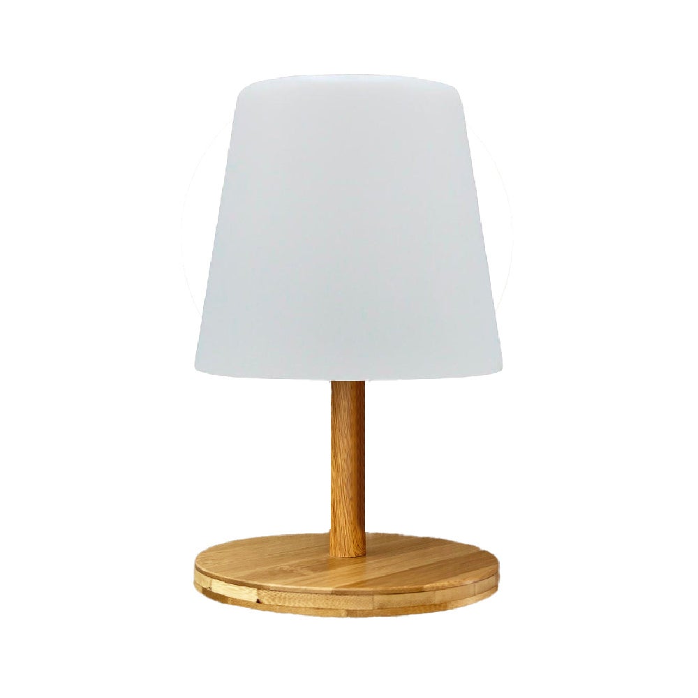 Lampa stołowa bezprzewodowa STANDY MINI, drewno, wys. 25 cm