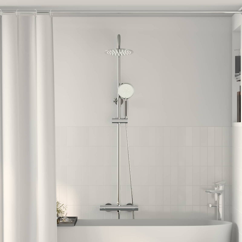 Zestaw systemu prysznicowego z termostatem chrom SS201 vidaXL