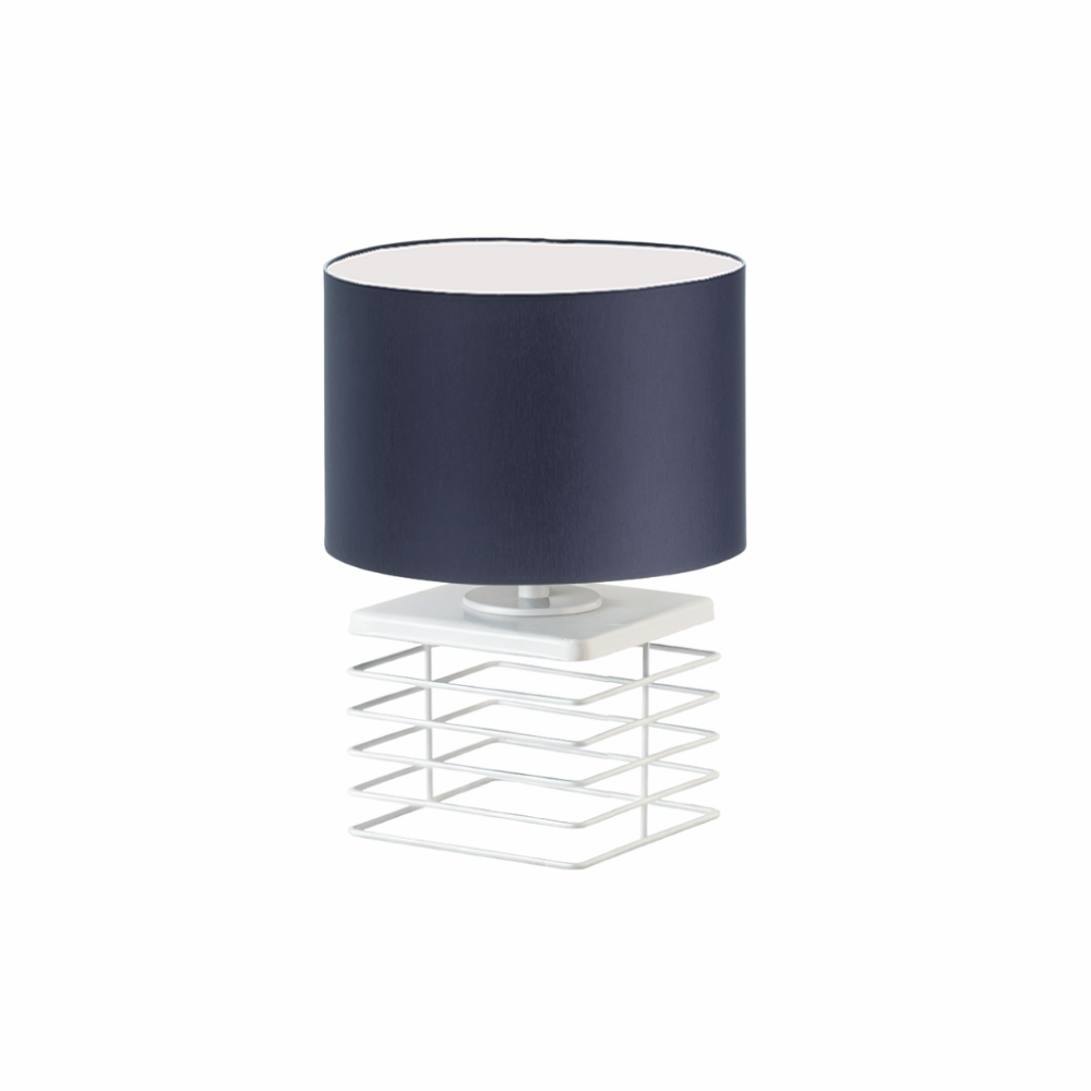 Lampka nocna na biurko lampa biurkowa druciana LED z abażurem walec LEVEL