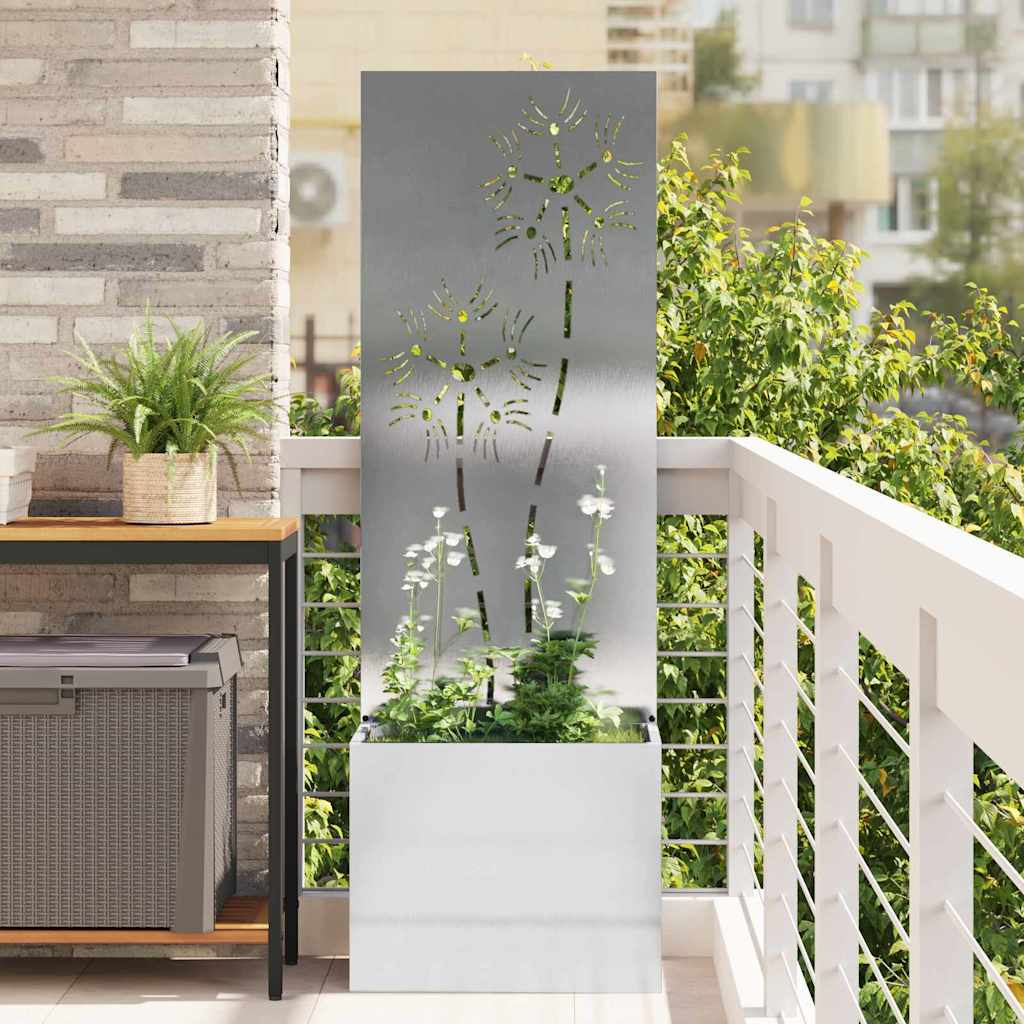 Ekran zapewniający prywatność w ogrodzie Srebrny 50 x 150 cm vidaXL