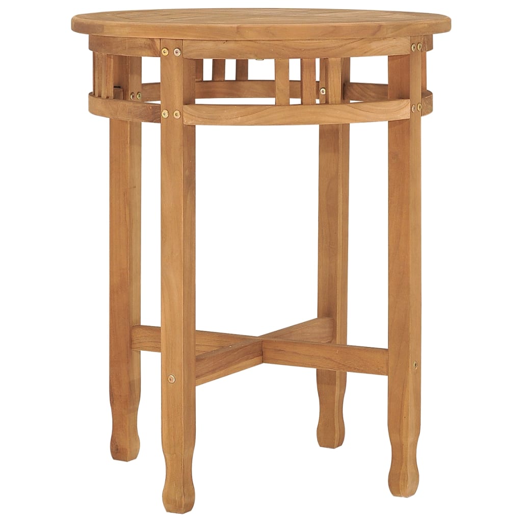 vidaXL Stolik bistro, Ø60x75,5 cm, lite drewno tekowe