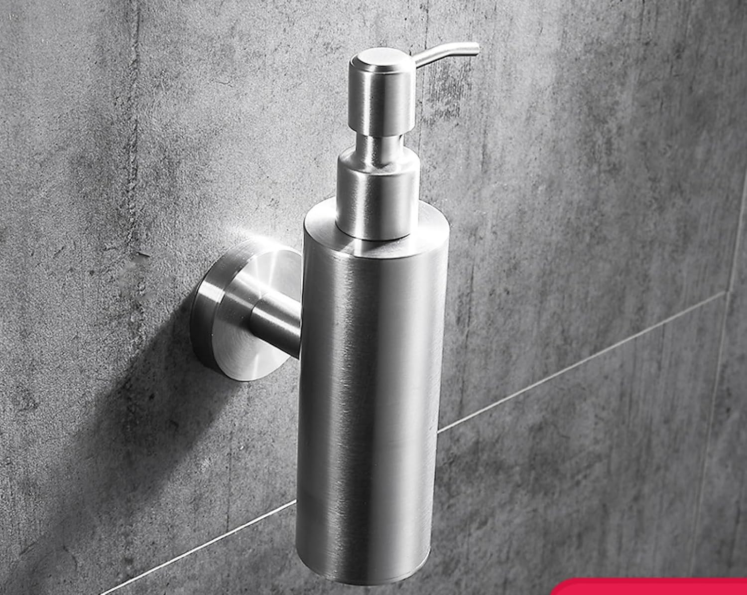 Dozownik do mydła w płynie i balsamu – 200 ml – Stal nierdzewna – Montaż ścienny – Do łazienki (do użytku hotelowego i profesjonalnego)