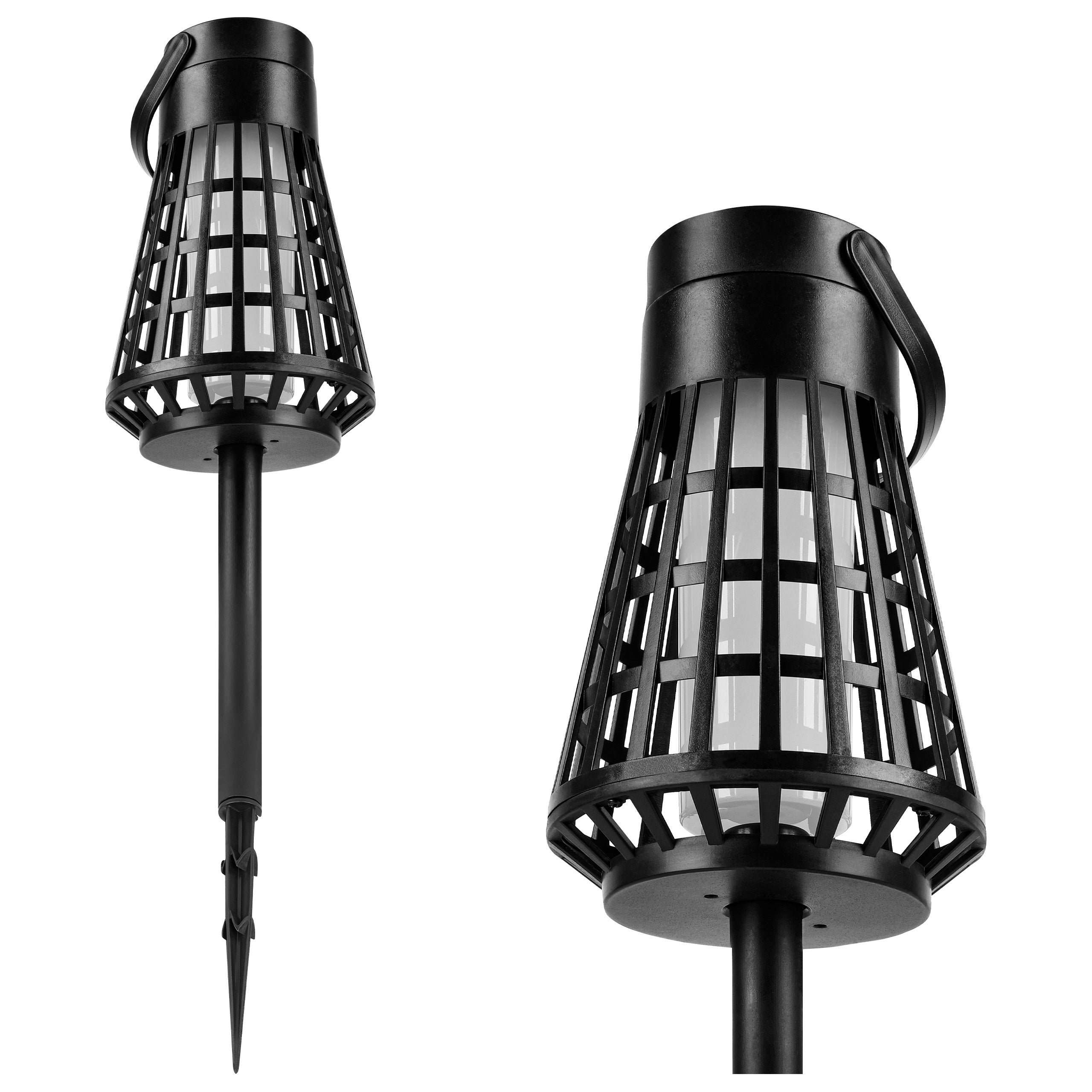Lampa solarna LED ogrodowa wbijana wisząca 2w1 pochodnia imitacja płomienia MasterLED