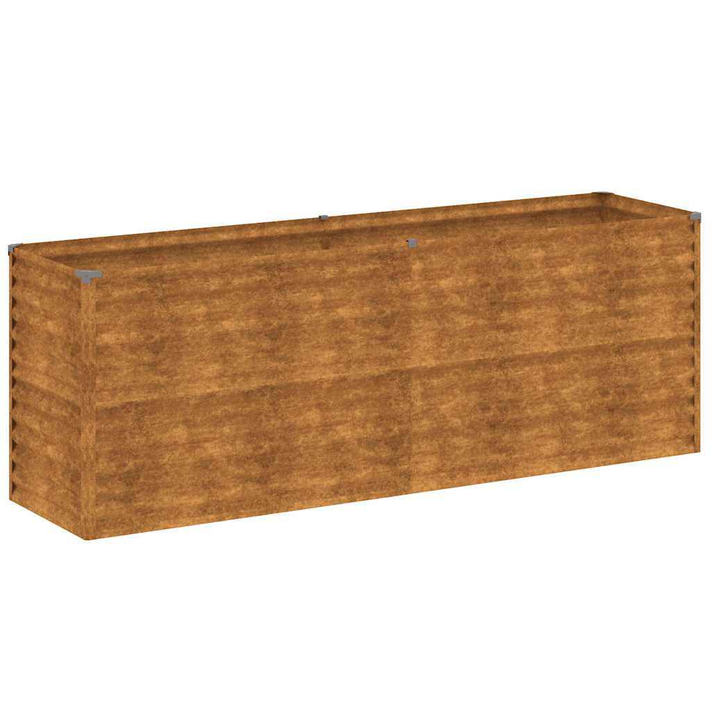 Podwyższona grządka ogrodowa 196x50x69 cm, stal Corten