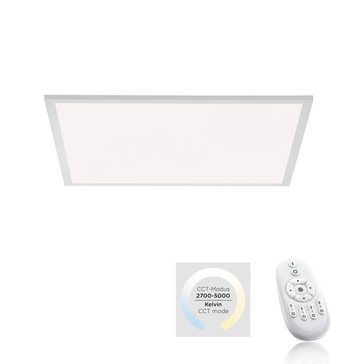 Plafon z pilotem 62 cm LED 35W biały kwadratowy FLAT Paul Neuhaus