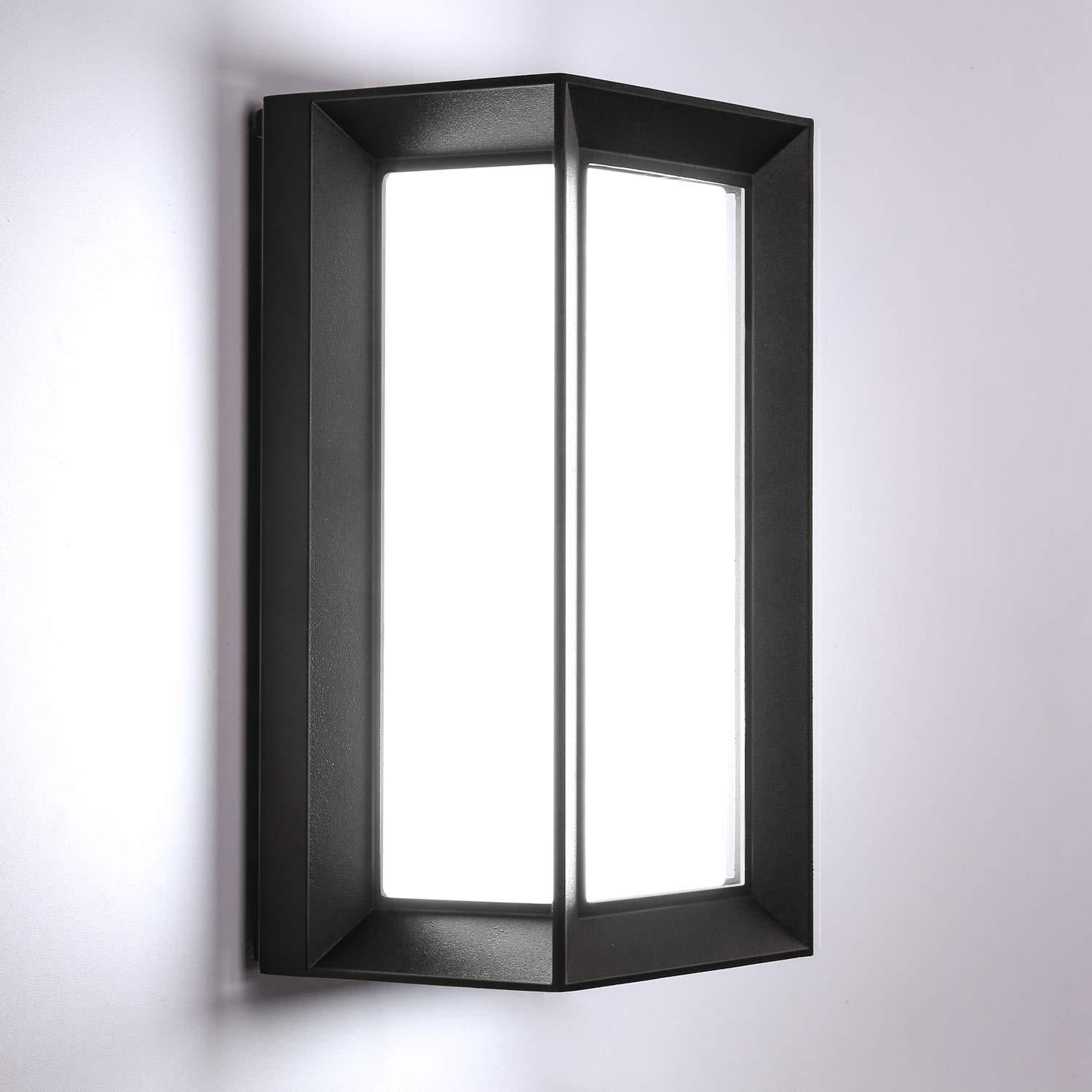 Nowoczesna lampa ścienna LED 12 W do użytku na zewnątrz, wodoodporna IP65, aluminiowa dekoracyjna lampa ścienna do ogrodu, na dziedziniec, ścieżkę, pa