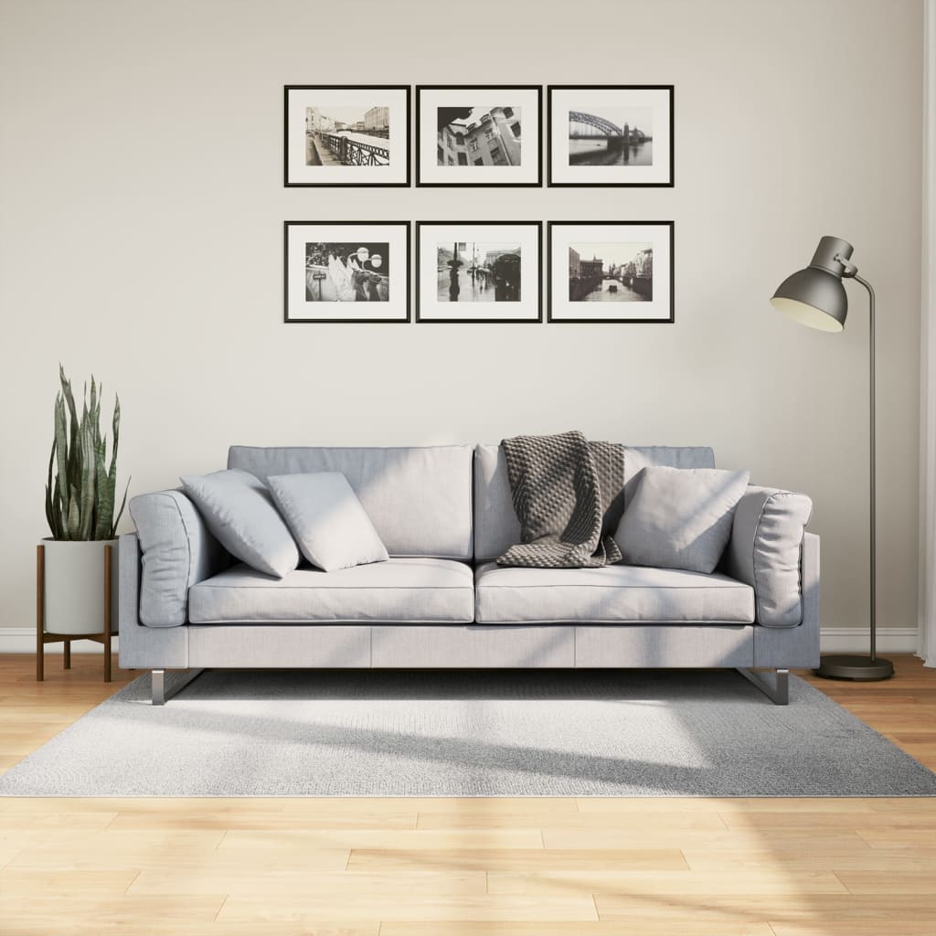 Dywan IZA z krótkim włosiem, szary, 120x170 cm vidaXL
