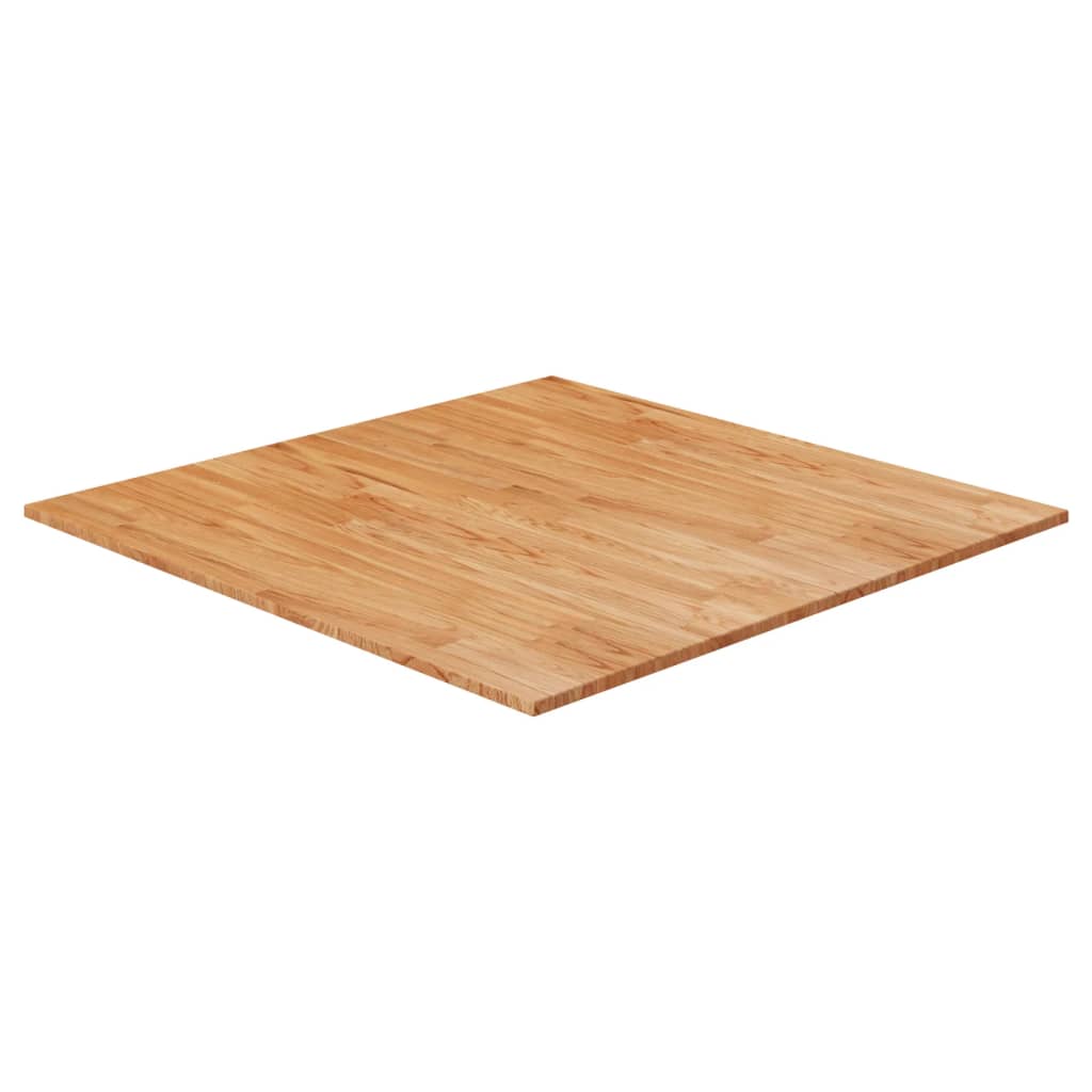 vidaXL Kwadratowy blat do stolika, jasnobrązowy, 90x90x2,5 cm, dębowy