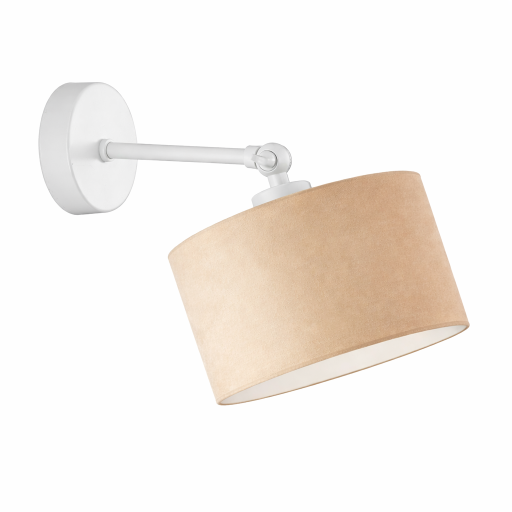 Kinkiet przegubowy lampa ścienna lampa na ścianę regulowany z abażurem walec LOKO
