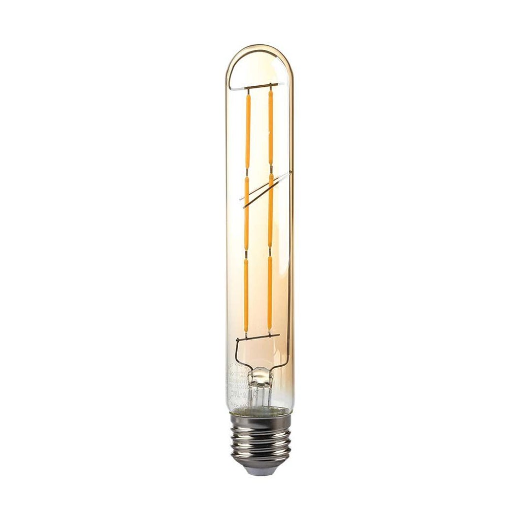 Żarówka LED E27 6W 100LM/W T30 Filament Bursztynowa 2200K