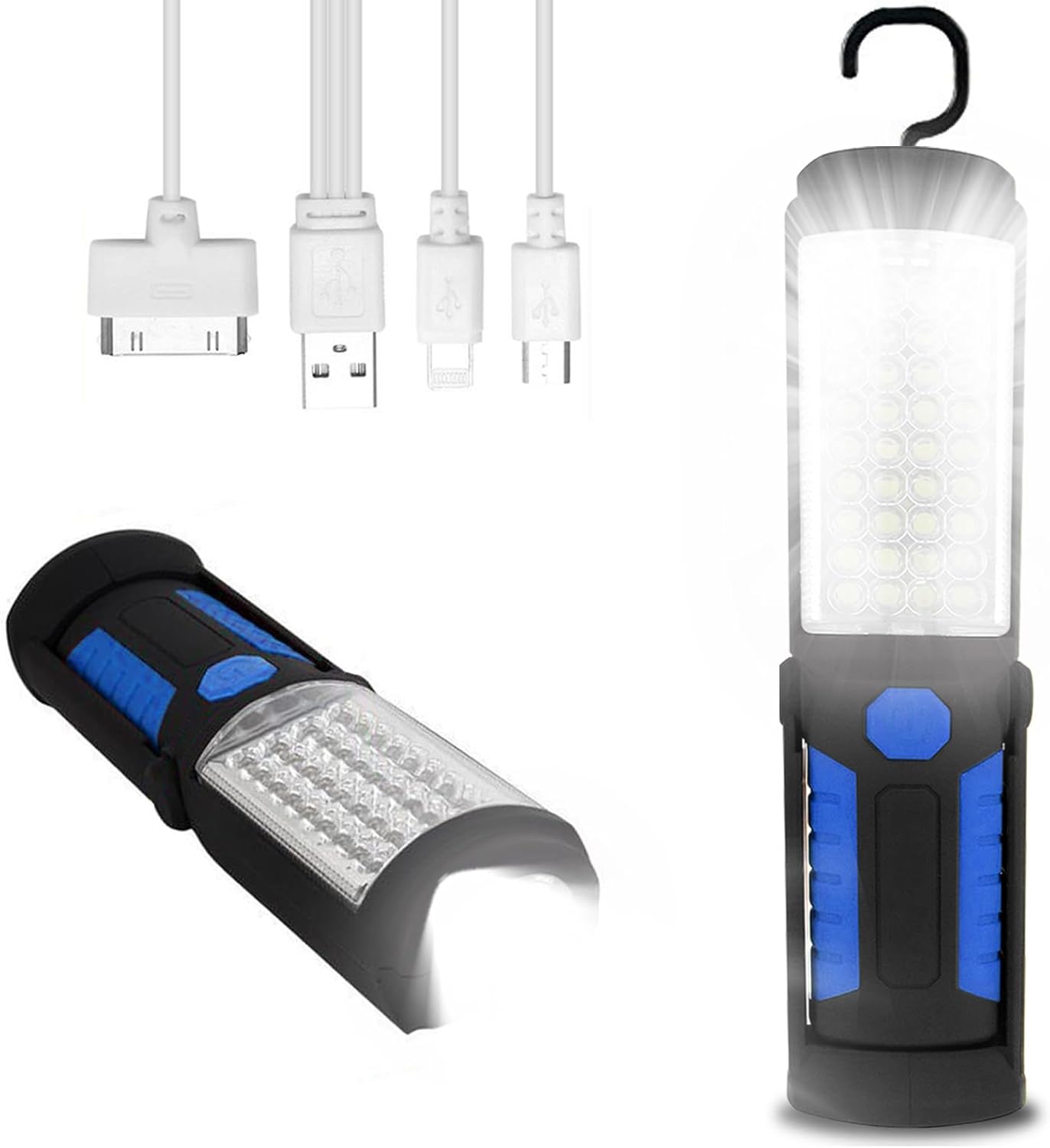 Latarka, akumulatorowa lampa robocza, mocna akumulatorowa lampa robocza, lampa robocza LED, lampa warsztatowa z podstawą magnetyczną, lampa