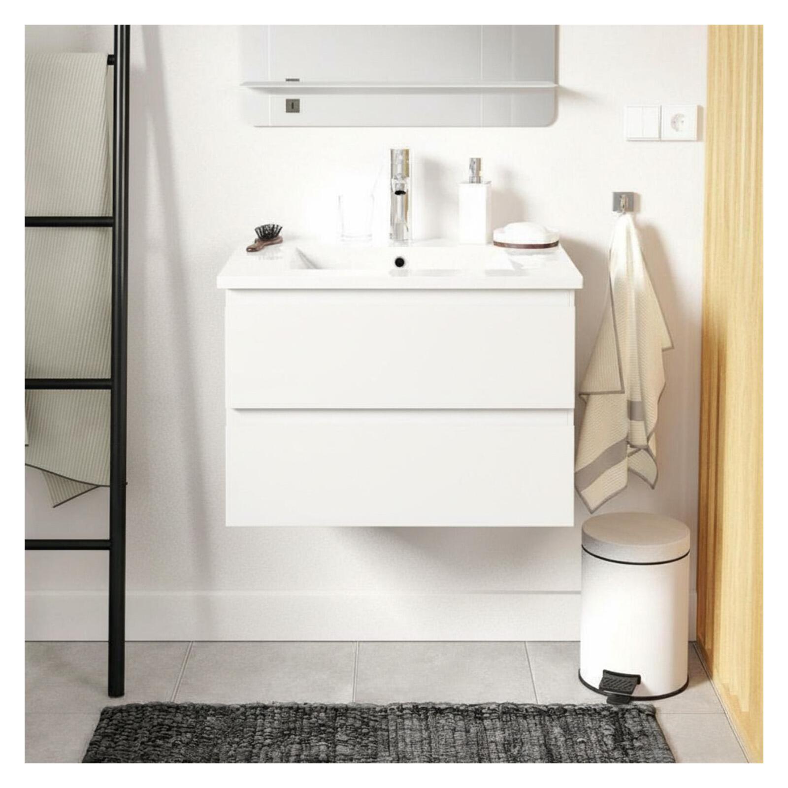 Zestaw umywalkowy 60 cm z blatem ceramicznym i baterią chromowaną SORRENTO